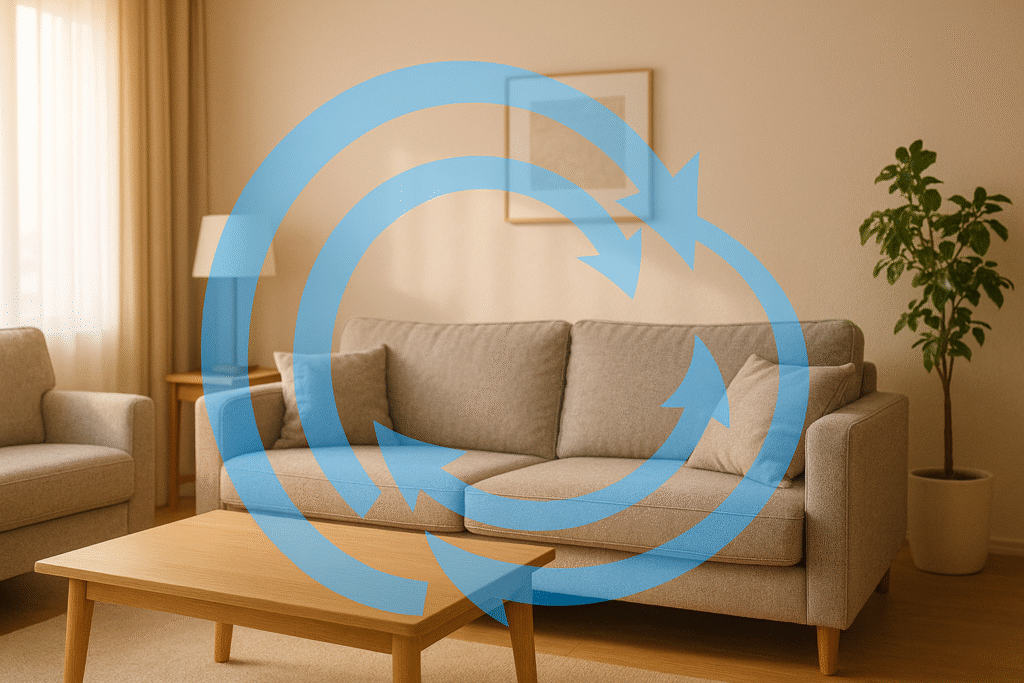 airflow in a living room n